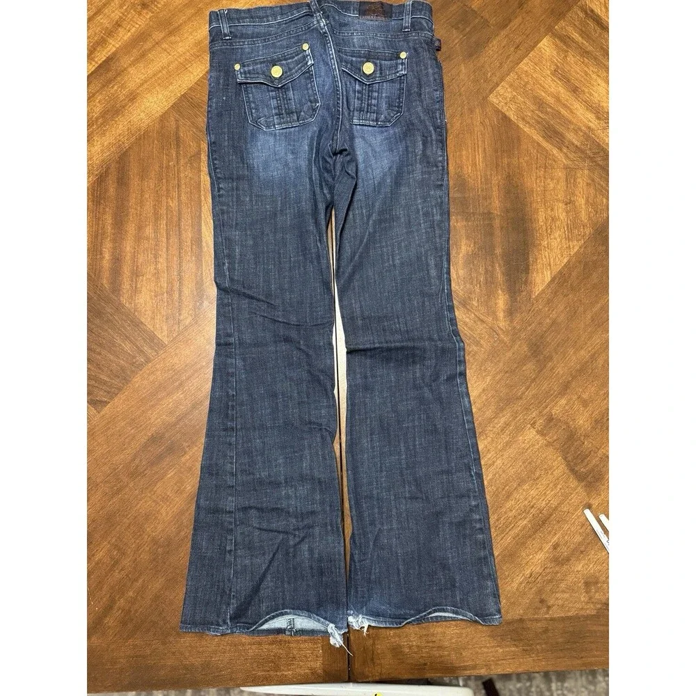 Rock & Republic Scorpion Bootcut Women's Size 8M Mid Rise Dark Distressed Jeans